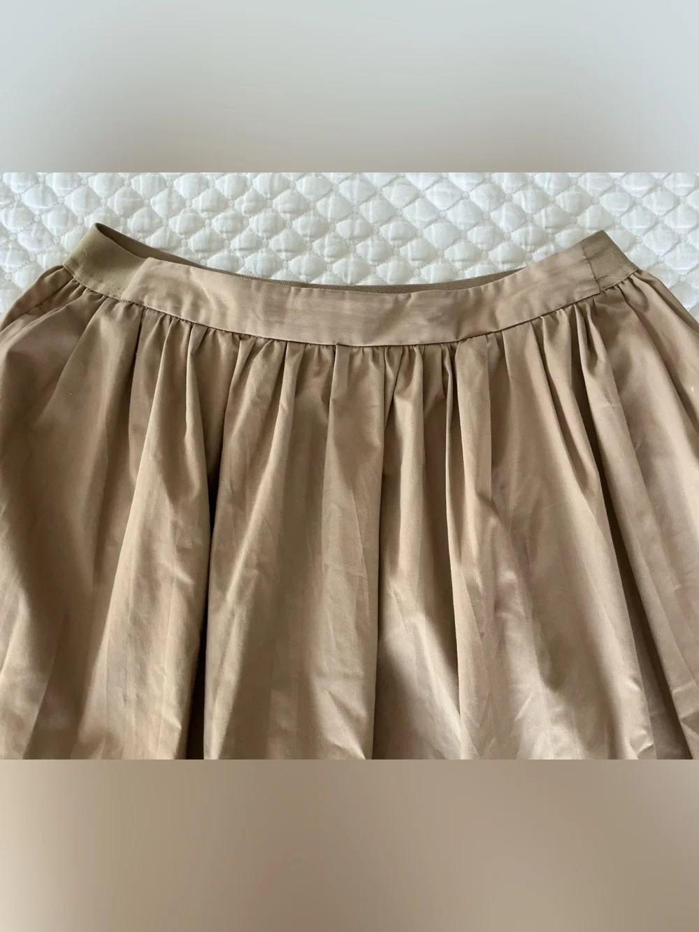 Uniqlo Tan Volume Gathered Waist Maxi Skirt L